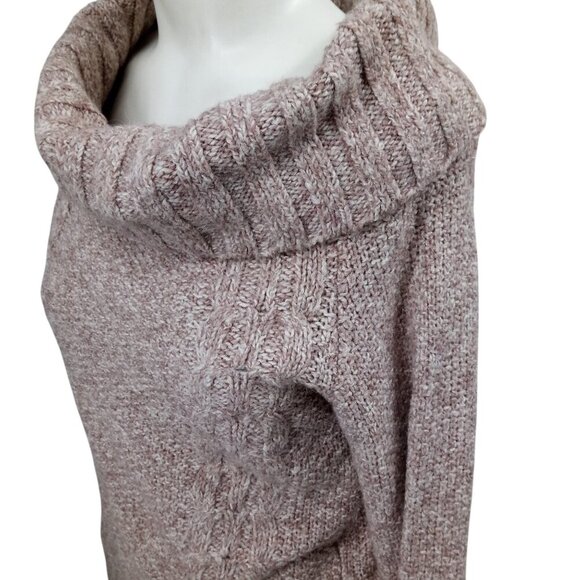 Sleeping On Snow Beige Cowl Neck Cable Neck Puff Sleeve Sweater Size XS Anthro - Picture 7 of 13
